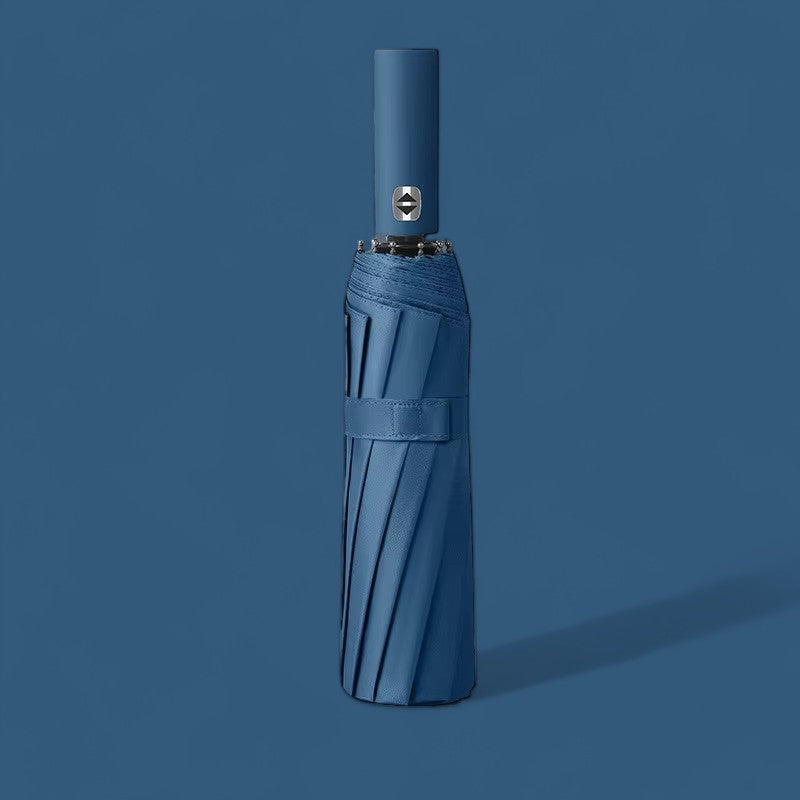 Large Waterproof Umbrella UV Protection, Automatic Umbrella - Tibetan Blue