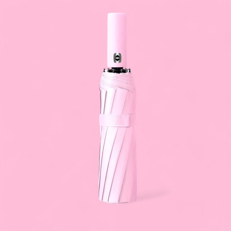 Large Waterproof Umbrella UV Protection, Automatic Umbrella - Peach