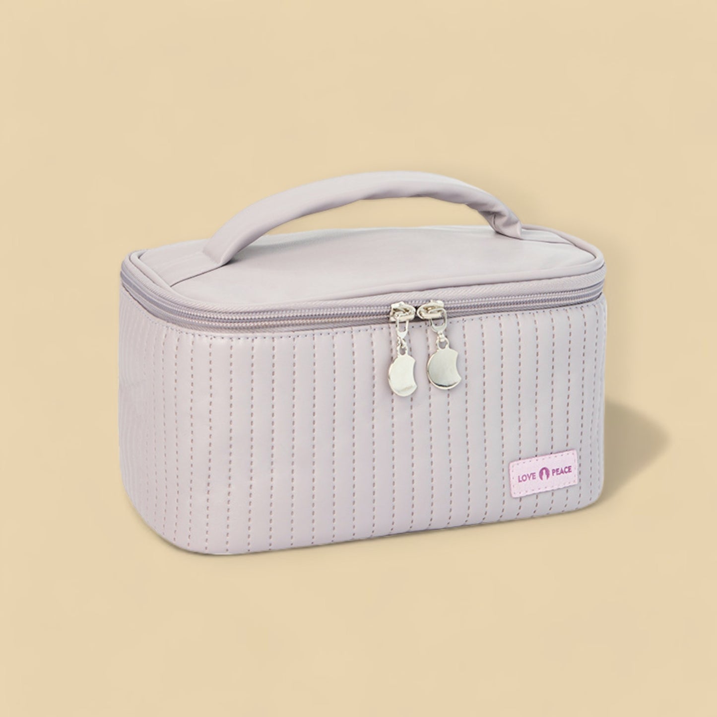 ChicStash Waterproof Leather Makeup Bag - Purple