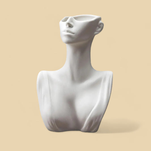European Ceramic Body Vase - Face and Bust