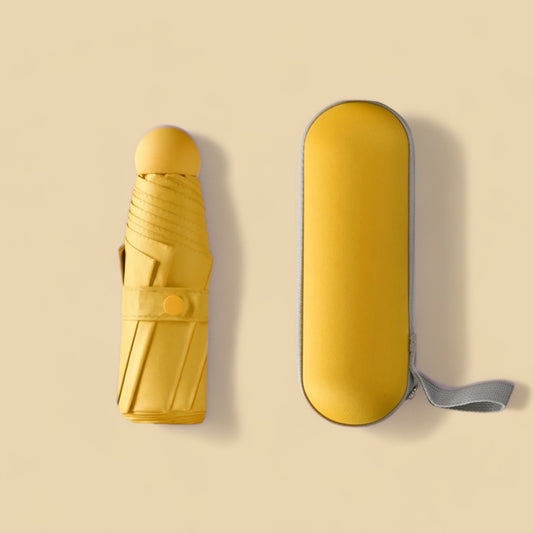 Waterproof Umbrella Compact UV Protection - Yellow