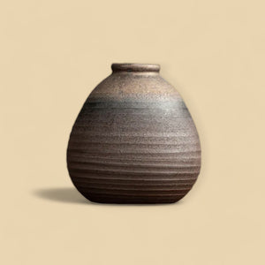 Handmade Ceramic Minimalist Vase - Round Earthenware