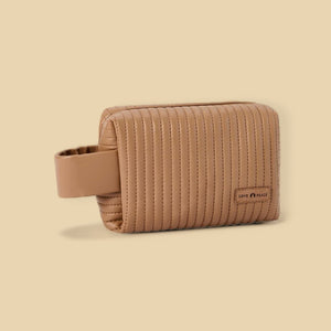 ChicStash Mini Waterproof Leather Makeup Bag - Coffee