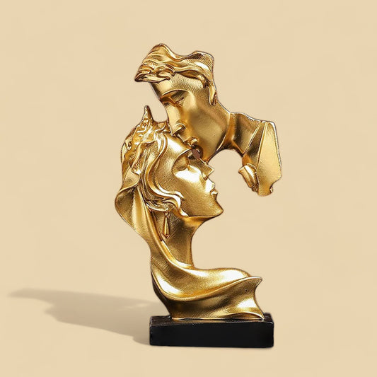 Lovers Resin Statue Sculpture - Gold
