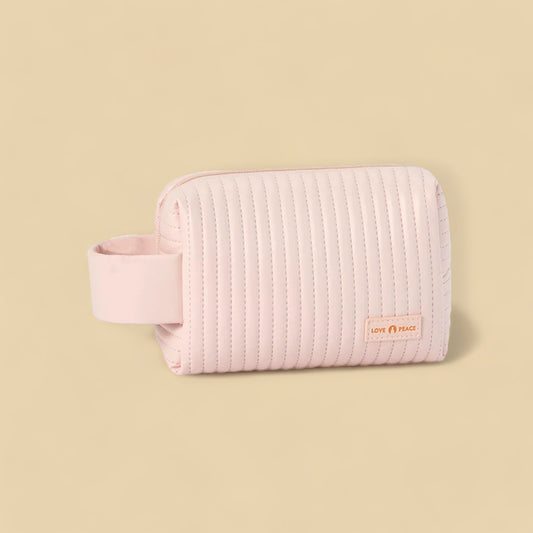 ChicStash Mini Waterproof Leather Makeup Bag - Pink